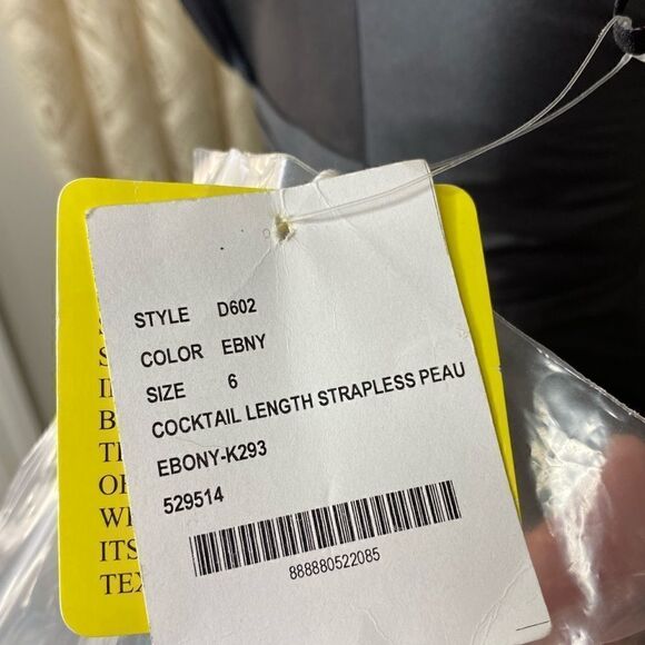 Alfred Sung Black Mini Sleeveless Cocktail Dress  NWT - Picture 4 of 5